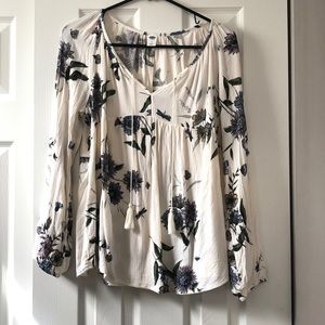 White floral top